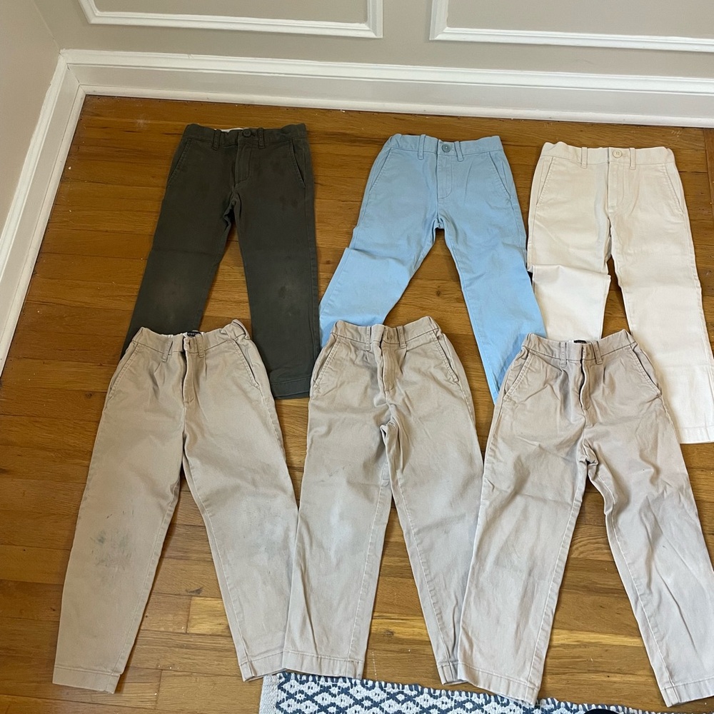 Lot of Six Boys JCrew Chino Pants Size 5